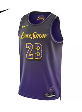NIKE耐克NBA球衣詹姆斯23号湖人队24-25城市限定SW背心FQ4346-504
