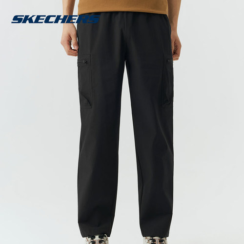Skechers斯凯奇26夏男士运动休闲长裤宽松百搭直筒工装裤L226M025