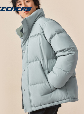 斯凯奇短款羽绒服冬季男女加厚保暖防风休闲羽绒运动外套L425U008