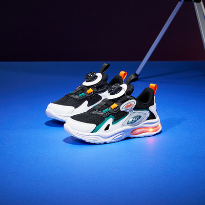 PONY波尼男女童鞋秋新款轻便舒适休闲运动鞋234K1MD60BK