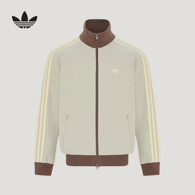 adidas阿迪达斯三叶草秋男女宽松复古风运动外套华夫格夹克LD6434