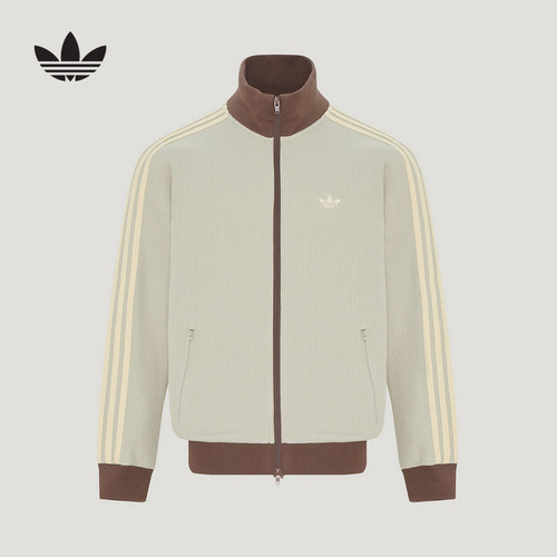 adidas阿迪达斯三叶草秋男女宽松复古风运动外套华夫格夹克LD6434