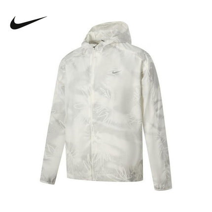 NIKE耐克外套女运动速干透气训练上衣印花连帽跑步夹克HJ2194-133