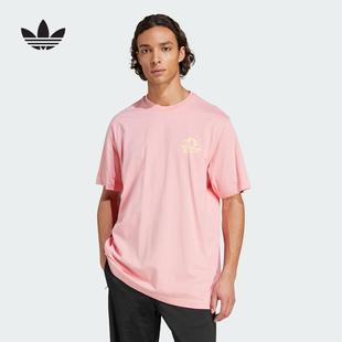 印花运动上衣 新款 KC4957 T恤男2025夏季 adidas阿迪达斯三叶草短袖