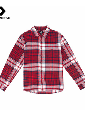 匡威男女衬衫马年起飞春新款新年主题章牌红色绣花衬衫UCJ393-B35