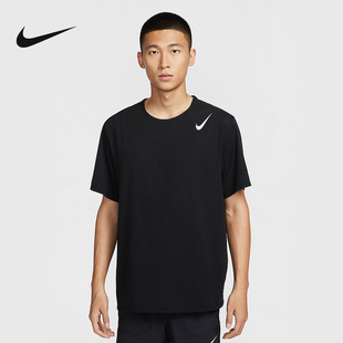 NIKE耐克DRI-FIT ADV男子速干透气短袖跑步上衣运动T恤HJ3378-010