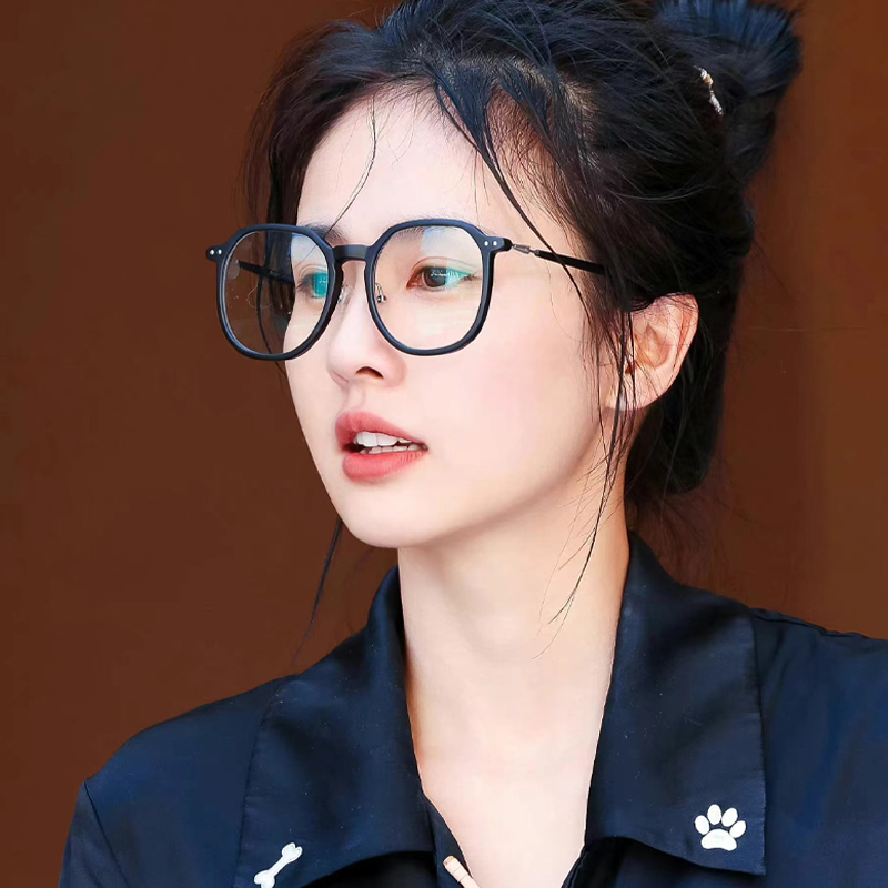 白鹿同款黑框眼镜框女眼镜框