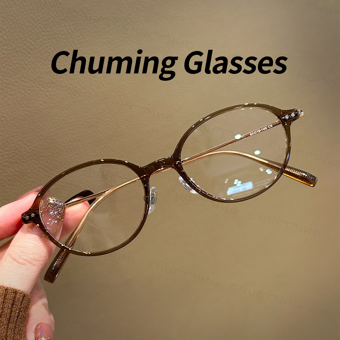 超轻钛架书呆子小框眼镜女近视可配度数高级感显瘦椭圆防蓝光眼睛