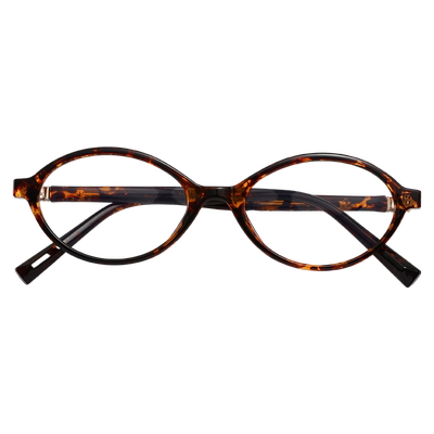 初明韩式玳瑁椭圆小框眼镜近视女