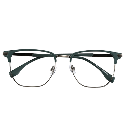 设计师复古文艺金属半框大脸眼镜