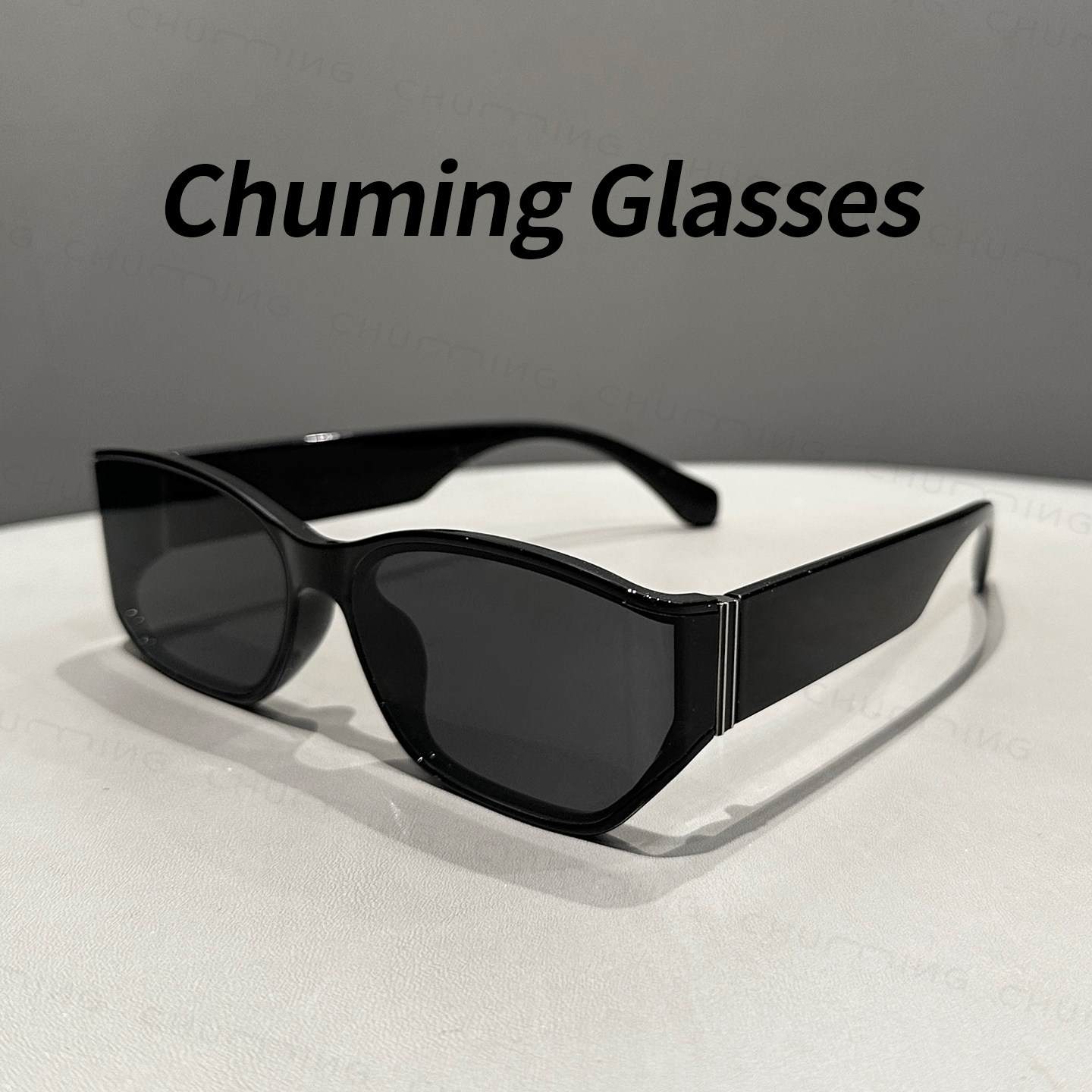 初明曲面屏猫眼墨镜时尚科技感2026新款开车专用防紫外线太阳眼镜