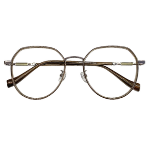 超轻多边形大框近视眼镜女可配度数韩版潮素颜神器茶色眼睛框镜架