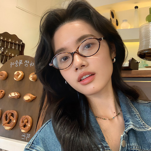 初明韩系玳瑁小框眼镜可配近视女