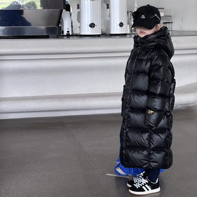 NextMa黑金长款儿童羽绒