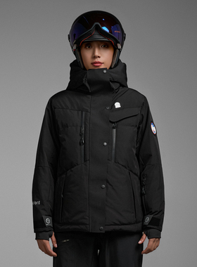 AzureMountain/蔚蓝山脉 Neptune海王星滑雪羽绒夹克女款黑色
