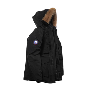 AZURE MOUNTAIN Linsberg风雨雪派克大衣灰鹅绒连帽防寒羽绒服女