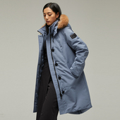 AzureMountain 蔚蓝山脉Metis女士派克大衣冬季 鸭绒羽绒服外套