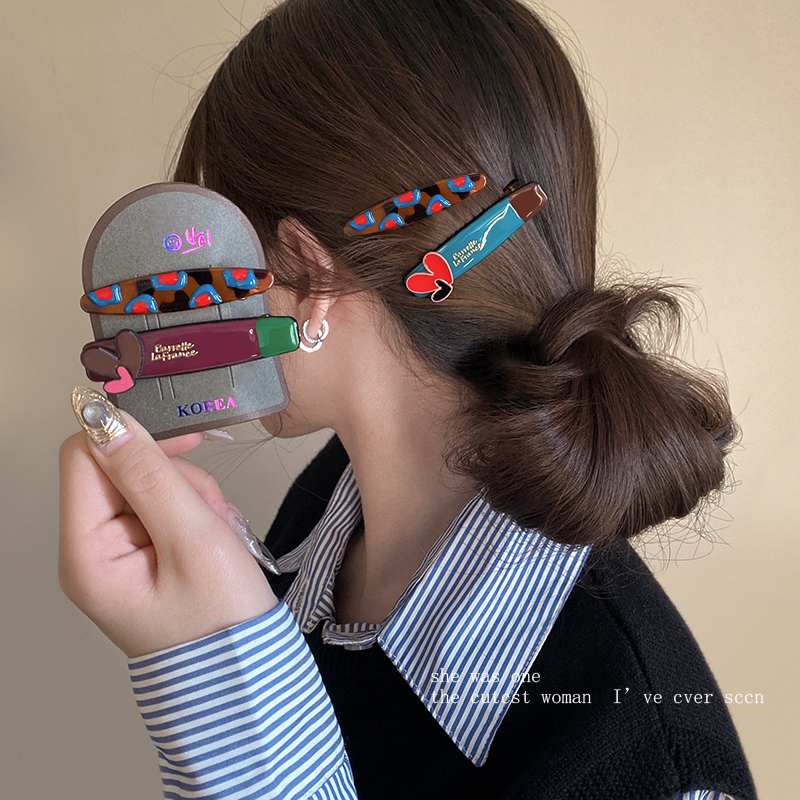 韩国东大门新款爱心AB版发夹