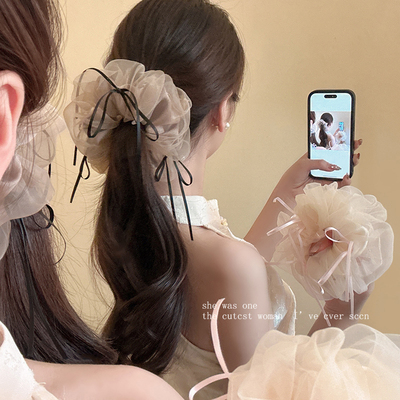 气质款蝴蝶结飘带大肠发圈
