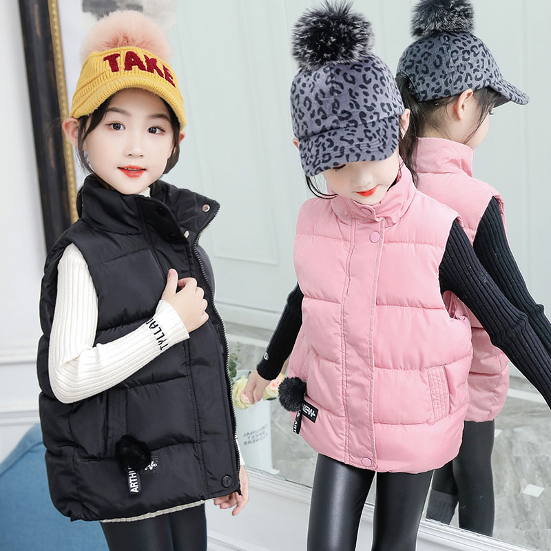 女童加厚棉马甲背心秋冬装中大童儿童童装2025新款韩版保暖马甲潮