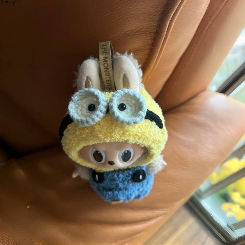 泡泡公仔三代Labubu拉布毛绒搪胶盲盒黄人布玛一二小衣服特娃衣