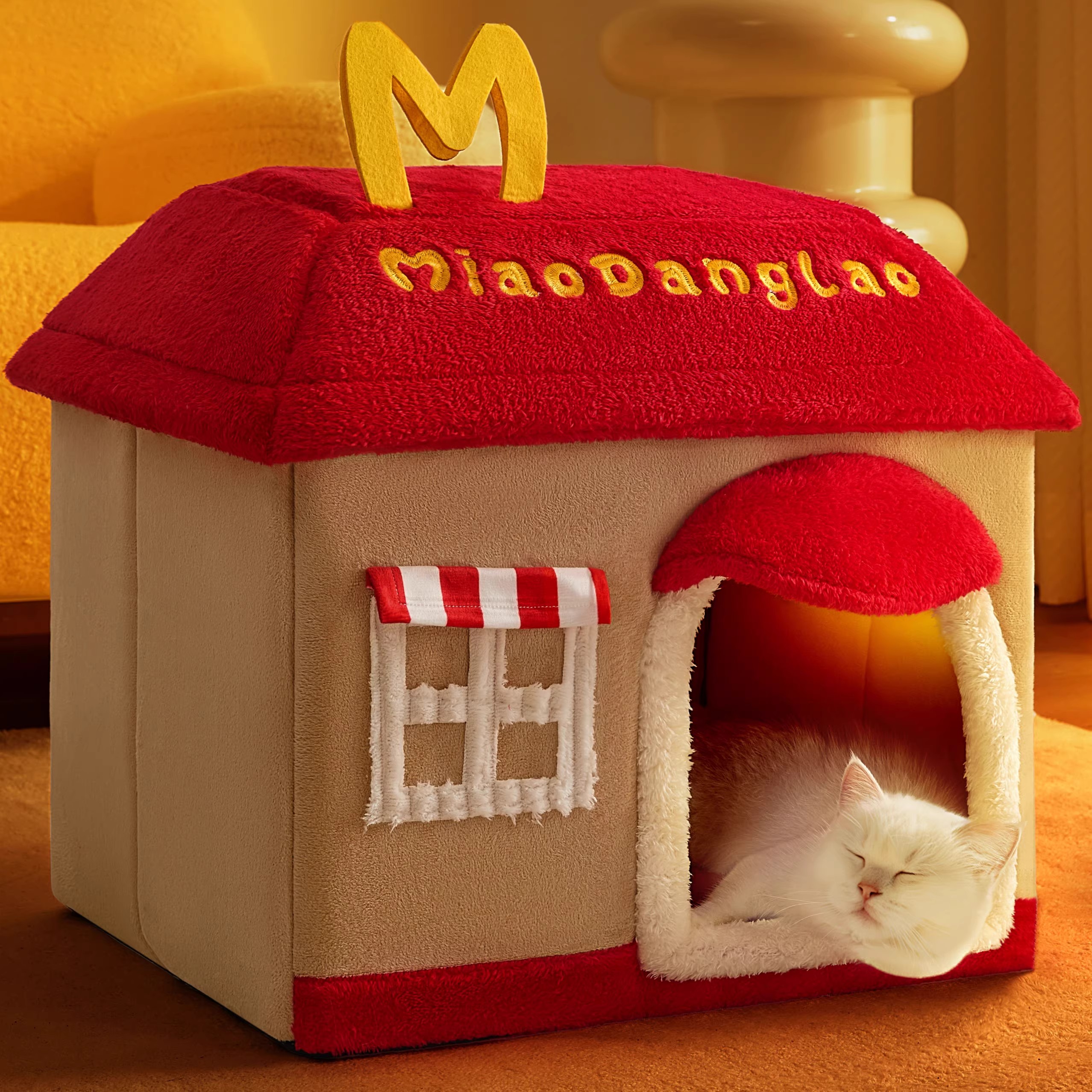 猫窝狗窝冬天加厚保暖封闭式安全感多猫帐篷猫屋四季通用宠物用品