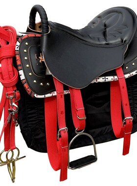 景区游客马鞍垫子蒙古鞍马具新款牛皮游客鞍大马鞍精骑马术用品