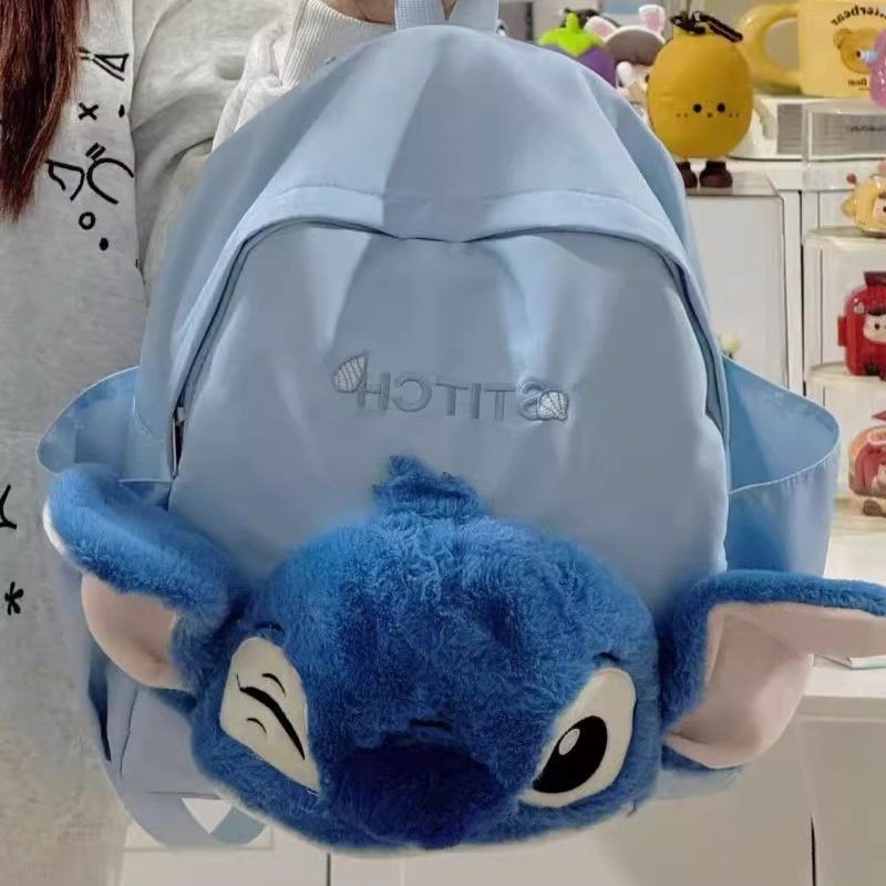 双肩包卡通史迪仔毛绒公仔背包初高中学生校园风大容量书包女生新,箱包皮具/热销女包/男包,双肩背包,淘宝优惠券,粉丝福利购,淘宝优惠卷