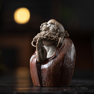 达摩摆件小号中式创意陶瓷雕塑雕像禅意人物家居玄关博古架装饰品