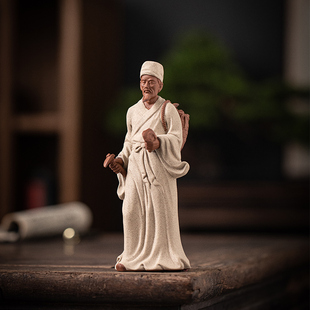 古代名医药圣李时珍摆件历史人物陶瓷雕像书房桌面景观造景装饰品