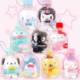 韩国正版三丽鸥迷你瓶子kitty美乐蒂巧克力猫毛绒玩偶挂件礼物