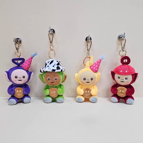 【定金8月】韩国代购 Teletubbies天线宝宝派对毛绒包挂件钥匙扣