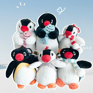 韩国正版PINGU小企鹅包挂件围巾企鹅毛绒公仔玩偶挂件钥匙扣礼物