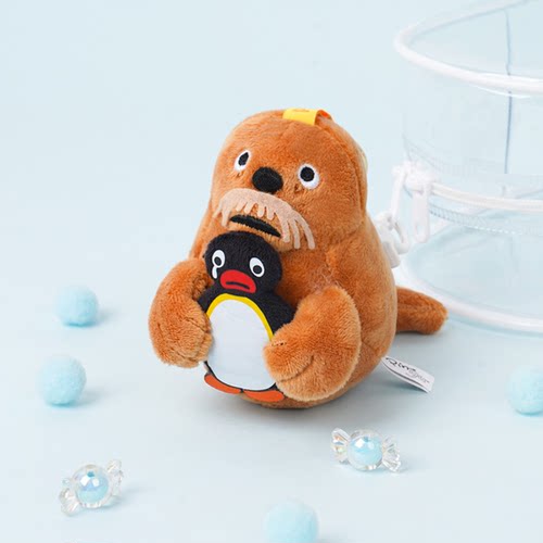 韩国正版pingu海象企鹅毛绒挂件