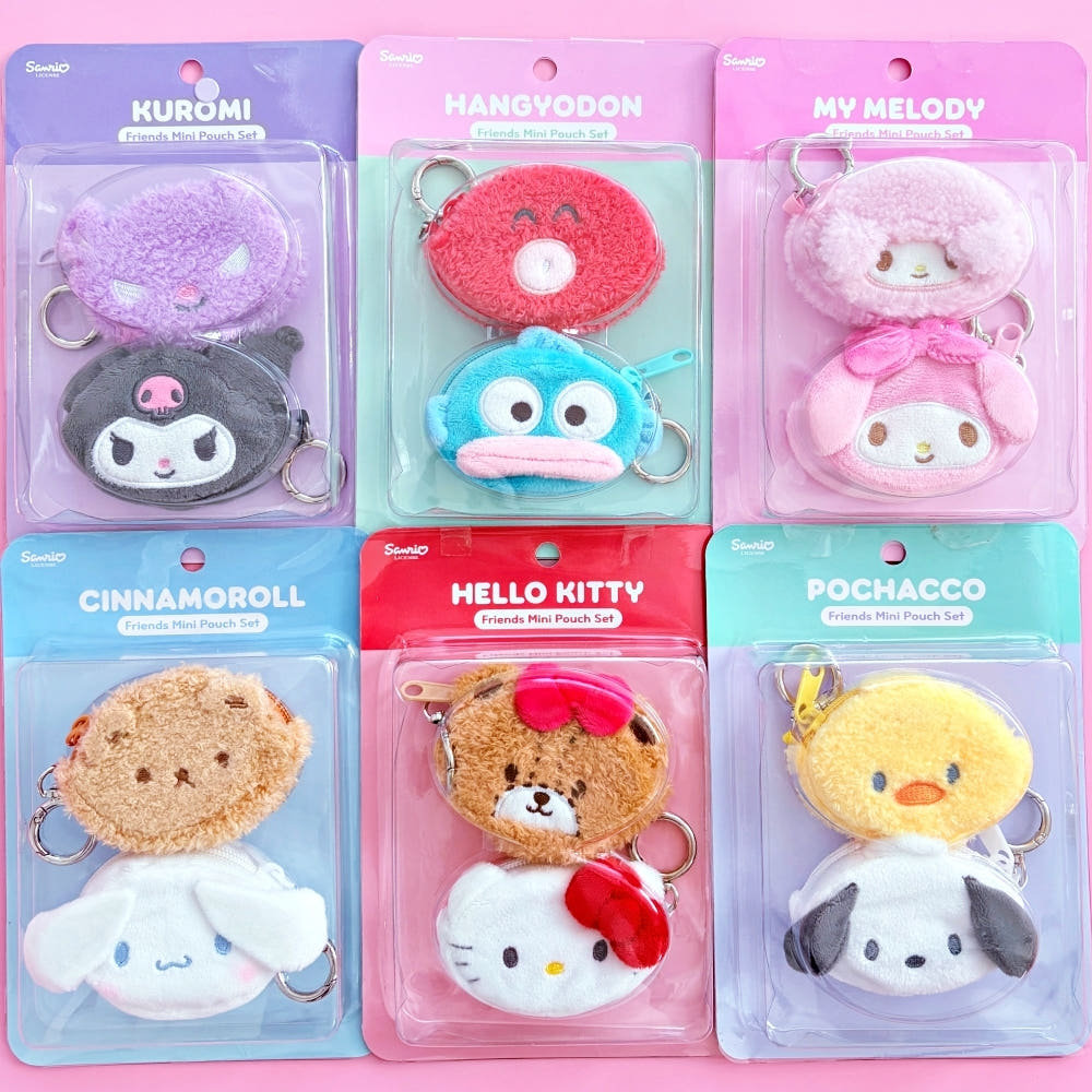 韩国代购三丽鸥好朋友迷你上下零钱包kitty布丁狗毛绒收纳包挂件,模玩/动漫/周边/娃圈三坑/桌游,动漫挂件/文具,淘宝优惠券,粉丝福利购,淘宝优惠卷