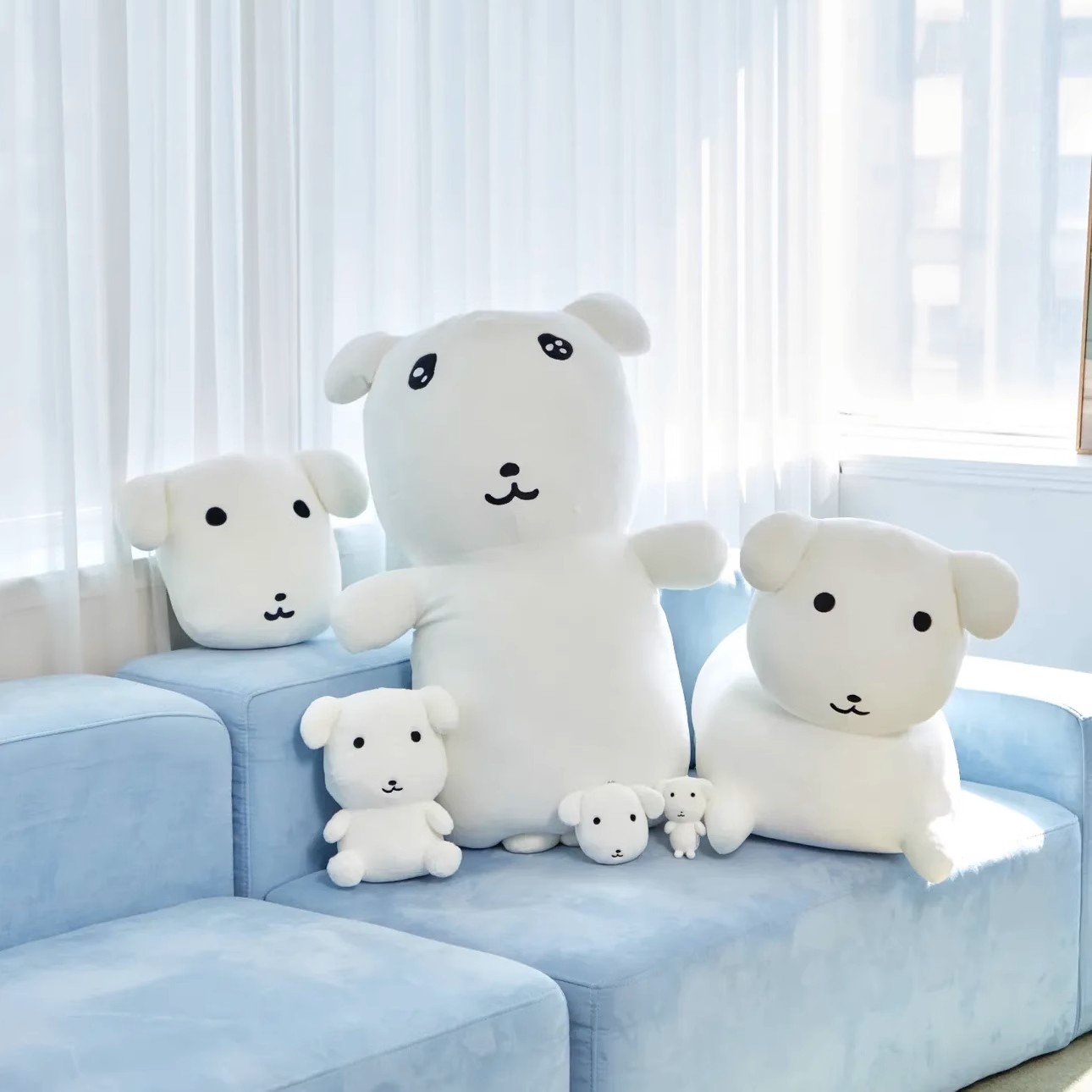 韩国正版ganadi小白狗毛绒挂件