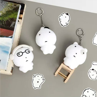 韩国代购NEUJEOK周边nunmeongi雪狗限定挂件可爱呆萌钥匙扣玩偶