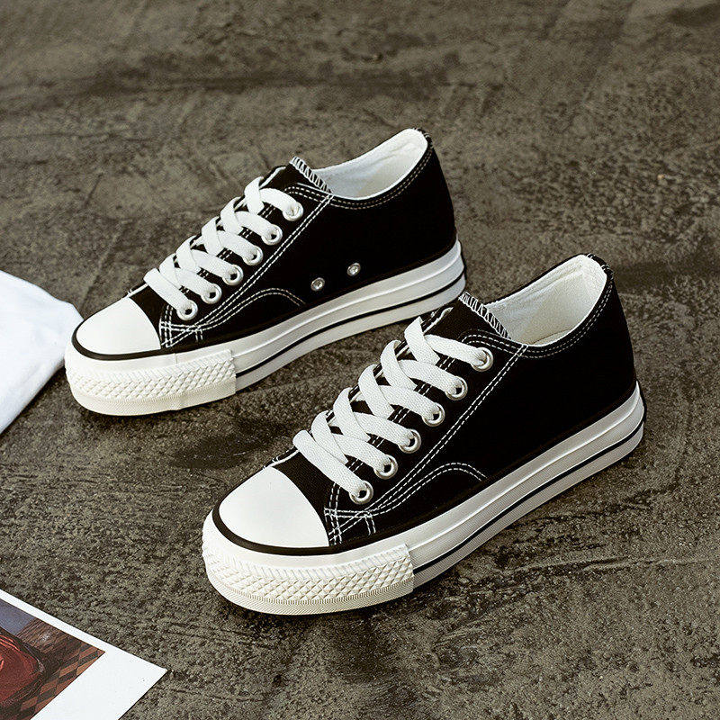 秋季内增高帆布鞋女鞋2025年新款爆款厚底小码运动板鞋球鞋小个子