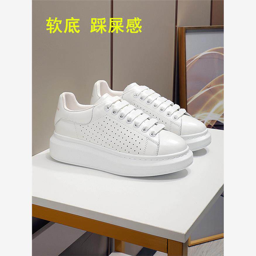 镂空小白鞋女夏季薄款透气2024新款真皮厚底夏天板鞋