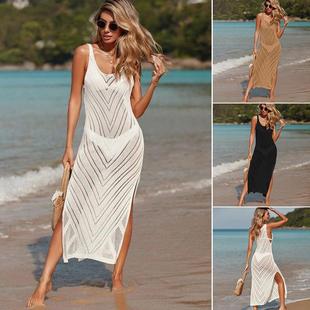 suspender swimwear dress long beach black womens holiday