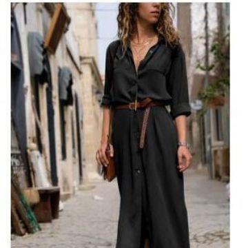 summer and european fashion temperament belt and dress