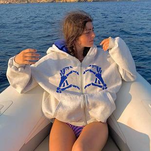 color fashion street hat contrast ladies sweatshirt fleece