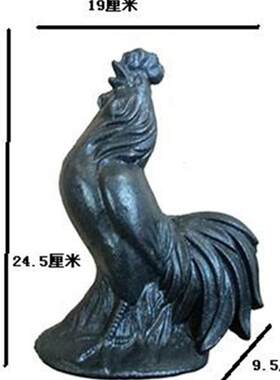 铁公鸡家居饰品摆件阳台客厅卧室装饰铸铁纸镇工艺品公鸡创意包