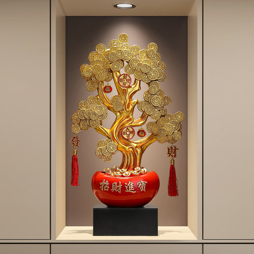 轻奢高档发财树摆件招财乔迁开业