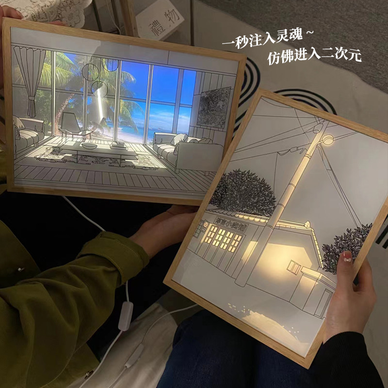 治愈系小夜灯光画定制生日礼物送男生女朋友实用的高达氛围感创意使用感如何?