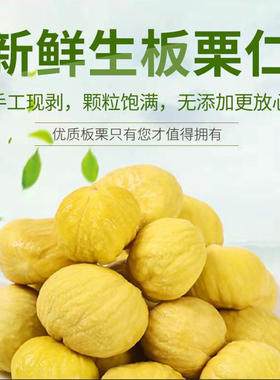 鲜栗仁去皮壳生栗子仁迁西野生小板栗仁真空板栗生新鲜大果板栗肉