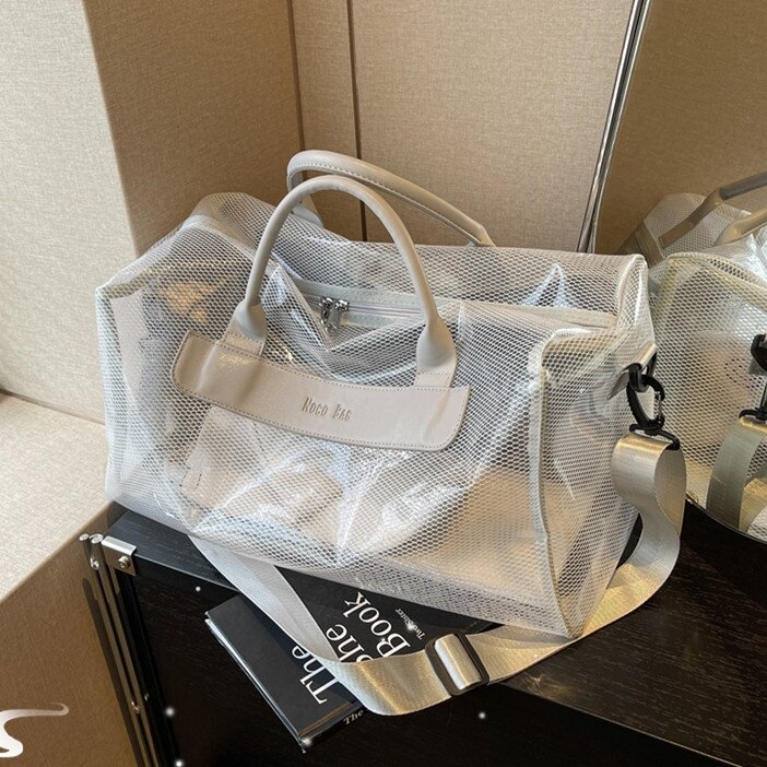 干湿分离游泳收纳包运动防水健身专用包大容量透明旅行沙滩手提包
