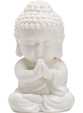 白瓷禅意小如来家居装饰摆件