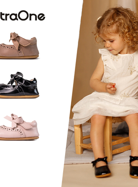 ExtraOne澳洲真皮女宝宝小皮鞋蝴蝶结公主鞋软底防滑学步鞋#128