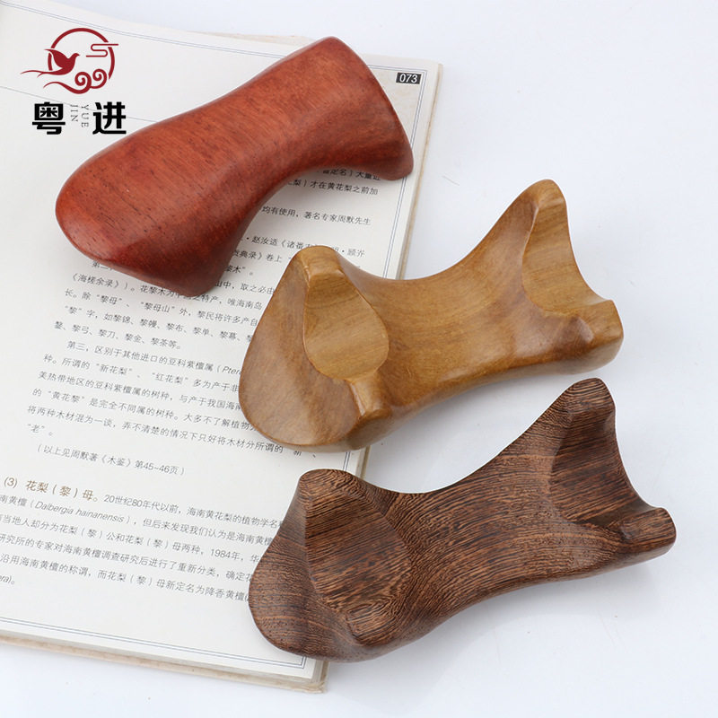 越南檀香木按器木质四脚按狗四脚虎舒筋活络刮痧神器家用